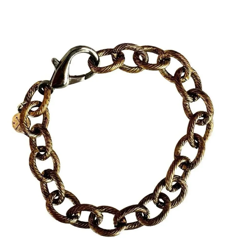 L&F gold tone link bracelet l&f gold